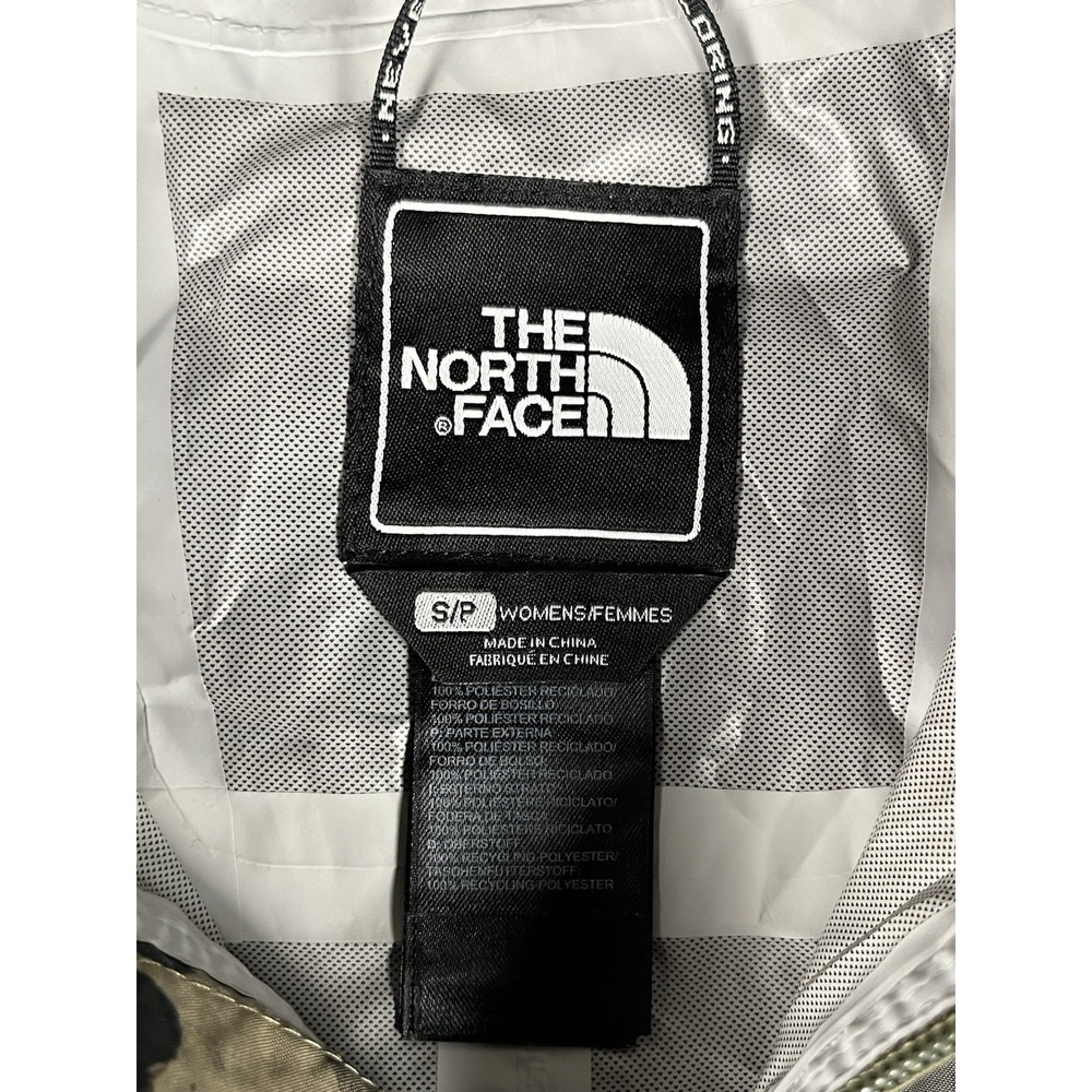 The North Face HyVent 2.5L Rain Jacket Women's Small Camo Hooded Zip Waterproof - Picture 2 of 10